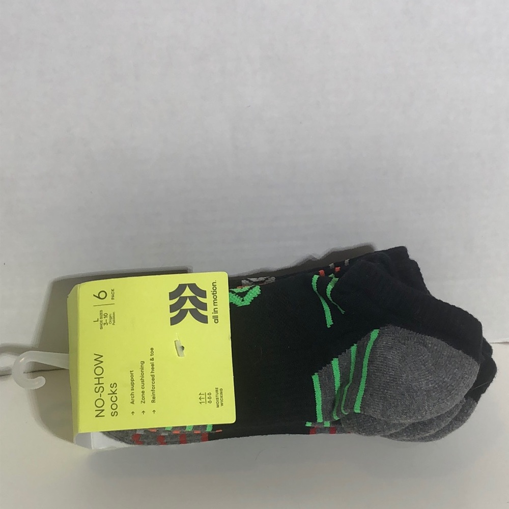 Women’s Black & Color Striped No Show Socks